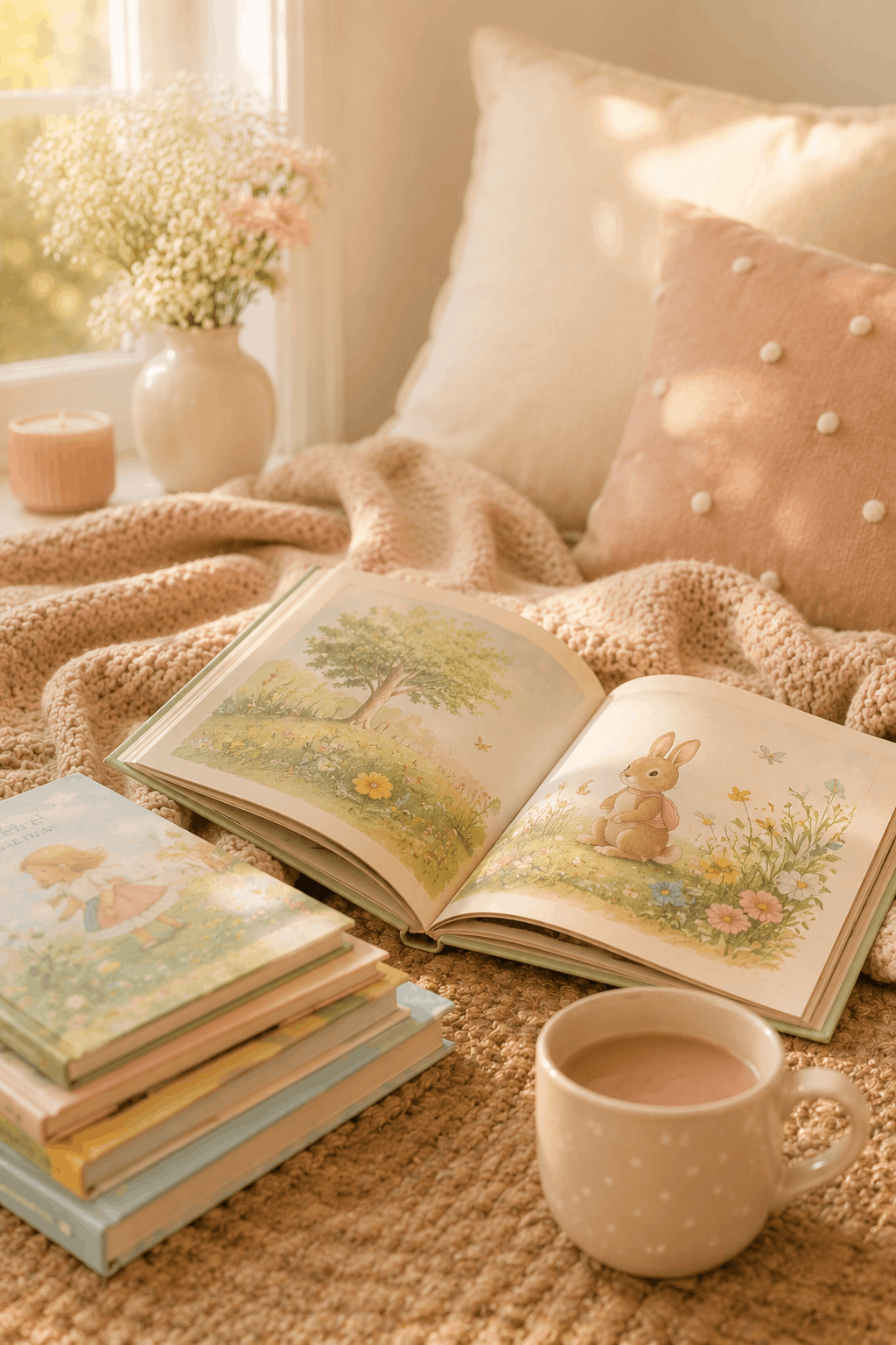 Gemütlicher Vorlese-Moment mit Kinderbüchern – Lesen als Vorbereitung auf den Schulstart