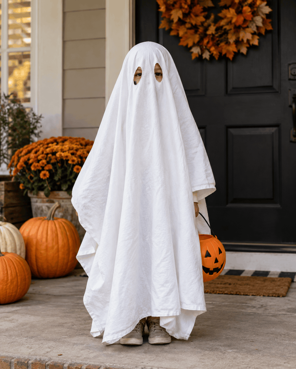 Halloween Kostüm Gespenst - ohne nähen